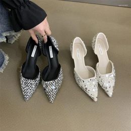 Dress Shoes Women Bling High Heels Summer Sexy Designer Female Pointed Toe Sandals Elegant Pumps Zapatos Mujer