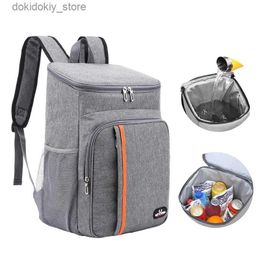 Bento Boxes 20L Portable Thermal Lunch Ba Food Box Durable Waterproof Cooler Ice Insulated Case Campin Oxford Dinner Backpacks Icebox L49