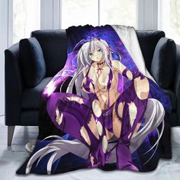 Blankets Anime High School DxD Throw Blanket Sexy Girl 3D Printing Living Room Bedroom Super Soft Flannel For Otaku