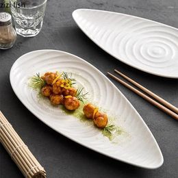 Plates Pure White Irregular Ceramic Dinner Plate Restaurant Steak Dessert Sushi Salad Specialty Tableware