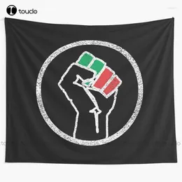 Tapestries Black Power Fist Grunge Tapestry Wall Hangings For Bedroom Blanket Bedspread Decoration Covering