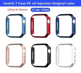 Plating Cover Case For Apple Watch Ultra 49mm 8 7 6 SE 5 4 3 41mm 45mm 40mm 44mm Paint Border PC Cases Fit IWatch Series 42mm 38mm8560578