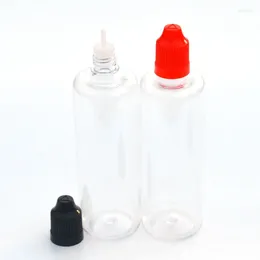 Storage Bottles 100pcs 100ml Clear Hard PET Bottle Plastic Dropper With Childproof Cap 100cc Empty Liquid Needle Vial