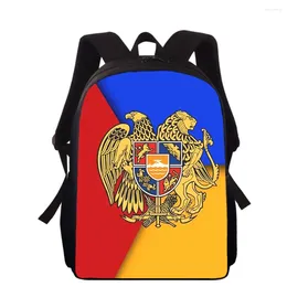 School Bags Armenia Flag 16" 3D Print Kids Backpack Primary For Boys Girls Back Pack Students Book