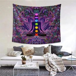 Tapestries Seven Chakras Bohemian Mandala Yoga Meditation Tapestry Studio Room Decor Spiritual Gift Art Home Bedroom