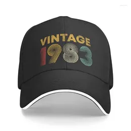 Ball Caps Custom Vintage 1983 Baseball Cap For Men Women Breathable 39 Years Old In 39th Birthday Dad Hat Outdoor