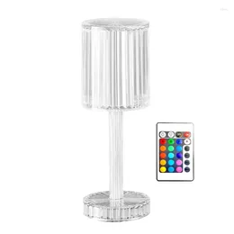 Candle Holders Crystal Table Lamp Rechargeable Desktop Light For Home Wedding Romantic Dinner Tables Decoration Acrylic Lamps Crafts 2024