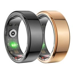 Smart Ring Multifunctional Step Health Tracker Heart Rate Blood Oxygen Monitor Waterproof Men Women Fitness 240415