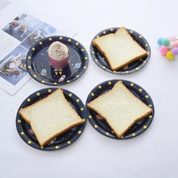 Disposable Dinnerware Cake Cutlery Paper Cup Simple Severing Tray Dinner Plate Trays