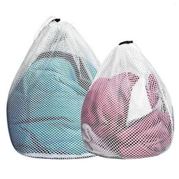 Laundry Bags Mesh Material With Drawcord Closure Machine Washable Bag For Factory Dormitory Home Storage Organiser Dropshiping