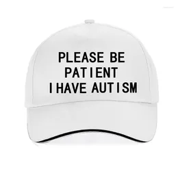 Ball Caps Please Be Patient I Have Autism Letter Print Baseball Men Women Cotton Dad Cap Summer Unisex Adjustable Trucker Hat