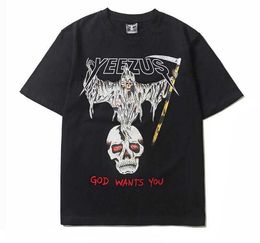 vintage designer t shirt summer oversized Grim Reaper men tshirt tee loose mens clothes