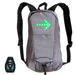 Backpack Bicycle Bag Waterproof Sport 15L LED Turn Signal Light Remote Control Safety Outdoor Hiking Climbing