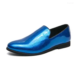 Casual Shoes Selling Men's Glossy Leather Europe America Slip Resistant Simple Loafers Hiking Travel Free Delivery