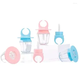 Storage Bottles Plastic Empty Tubes Lip Gloss Cute Ring 8ML Milk-Bottle Shape Blue Pink 30/50pcs Bottle Containers Cosmetic Lipgloss