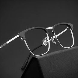 Optical Glasses Frame for Men Arrival Fashion Super Light Weighted Pure Eyeglasses Male Prescription Eyewear 240415