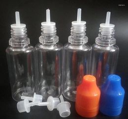 Storage Bottles Colorful Tamper Evident Seal And Child Proof Empty Bottle 20ml E Liquid Plastic Dropper With Long Thin Tips