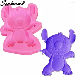 Baking Moulds Sophronia Carton Animal 1pcs UV Resin Silicone Mould For Decorative-craft Jewellery Flower Dried Epoxy M834