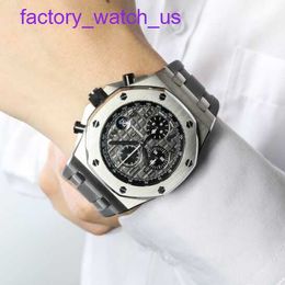 Iconic AP Wrist Watch 26470 Elephant Grey Royal Oak Offshore 42 Gauge Calendar Timing Automatic Mechanical Precision Steel Mens Watch