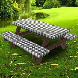 Table Cloth Waterproof Elastic Band Rectangular PVC Protective Cover Printing And Oilproof El Household Item