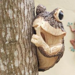 Garden Decorations Tree Sculpture Adorable Frog Peeker Yard Decoration Hugger Outdoor Statues Quiet