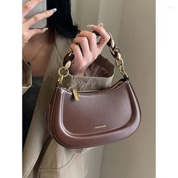 Shoulder Bags American Retro Bag Commute Simple Solid Underarm Women's Korean Style 2024 Casual All-matching Handbag