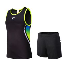 Sets Track And Field Training Suit Quick Dry Women Marathon Running Vest Set Jogger Sportswear Prints Sprint Tracksuit Clothes