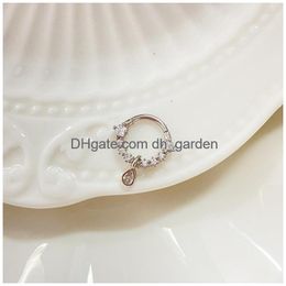 Beaded Diamond Anti Allergy Stainless Steel Nose Ring Stud Screws Rose Ball Piercing Rings Women Jewelry Will And Dandy Gif Dhgarden Dhgwy