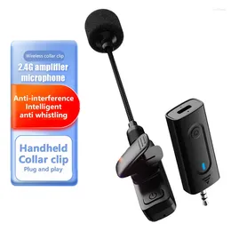 Microphones Wireless 3.5mm Lavalier Camera Microphone For PC Laptop Phone Mic Recording Interview Video Live Vlog