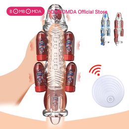 sexy Toy For Men Penis Vibrators Male Masturbation Adult Glans Trainer Delay Lasting 6 Powerful Bullet