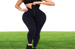 HEXIN Womens Leggings fajas Waist Trainer High Waisted Pants Tummy Control Panties Sports Gym Running 2201153333697