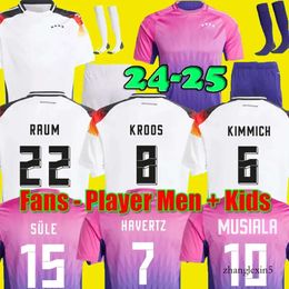 2024 Euro Cup Germanys Soccer Jersey 24 25 HAVERTZ BRANDT SANE National Team Football Shirt 2025 Men Kids Kit Set Women Home Away Purple GNABRY MULLER HOFMA 29