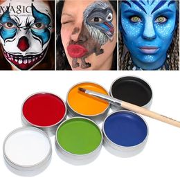 1pcs Halloween beauty Monochrome oil paint makeup Face Flash Tattoo Body Paint Oil Painting Art Makeup wholesale 240408