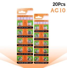 Drop 20pcs AG10 Cell Coin Battery LR1130 V10GA Watch Button Coin 189 389 390 LR54 Batteries7187110