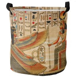 Laundry Bags Egypt Character Desert Wall Retro Dirty Basket Foldable Home Organizer Clothing Kids Toy Storage