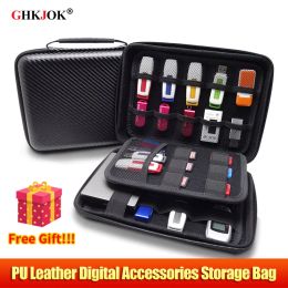 Cases EVA Big Size Power Bank Case Bag HDD Organiser Case Electronics Cable USB Flash Drive Memory Card Travel Bags Hard Disc Case