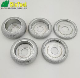 DIATOOL Dia 3 Inches Vacuum Brazed Diamond CONVEX Wheel Grinding Disc with Diamond Thickness 1015202530MM Used Dry or Wet for 3967056