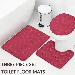 Bath Mats Toilet Cover Floor Mat Set Non-slip Washable Absorbent Soft Home Decor Bathroom Carpet 1pcs