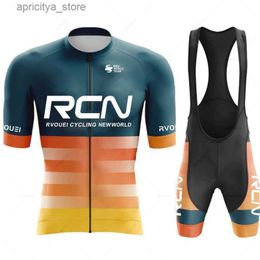 Cycling Jersey Sets New RCN Team 2023 Mens Summer Short Seve Cycling Jersey Set MTB Maillot Ropa Ciclismo Bicyc Wear Breathab Cycling Clothing L48