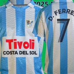 2024 2025 Camiseta Malaga CF Futbol Forması 120 Aniversario Kids Kit Remake Retro 24/25 Home S-4xlfootball gömlekler erkek Bustinza M. Juande Ramon Febas Alex Gallar Sol Munoz