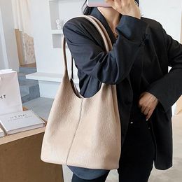 Bag Trend High Capacity PU Leather Shoulder Bags For Women 2024 Simple Large Handbags Women's Travel Trending Hand