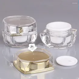 Storage Bottles MINI Acrylic Face Cream Jars 5g 10g Empty Lotion Makeup Bottle For Women