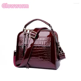 Bag Designer Women's Handbags Quality Oil Pu Women Messenger Crocodile Pattern Patent Leather Shoulder Bags Ladies