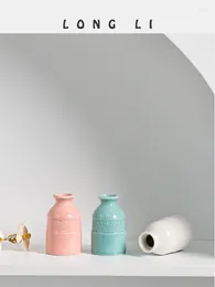 Vases Ceramic Bottle Creative Home Mini Vase Ornament Hydroponic Small Decoration Room