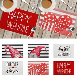 Table Mats Valentine's Day Home Linen Placemat Insulated Mat And