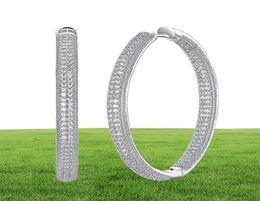 Top Quality 4cm Diameter Large Hoop Earrings White Jewellery Classic Jewellery Fast Women Big Circle Earring Y190627034161795