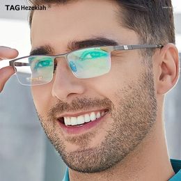 Sunglasses Frames TAG Hezekiah Titanium Glasses Frame Men T7801 Retro Square Eyeglasses Eyewear Myopia Optical Prescription Ultralight