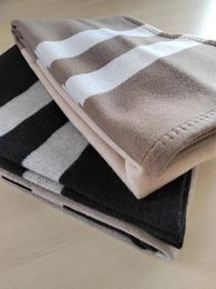 Blankets Wool Striped Blanket Shawl Cashmere Winter Sofa Throw Bed Cover El Air Conditional Home Decoration