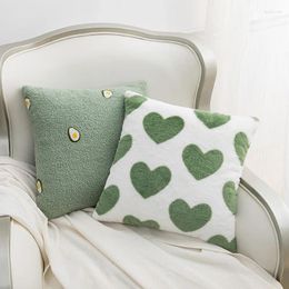 Pillow Soft Cover 45x45cm Fluffy Comfort Avocado Green Cream Blue Home Decorative For Living Room Bed