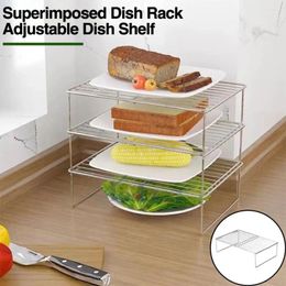 Kitchen Storage Dish Shelf Adjustable Capacity Stainless Steel Rack With Seasoning Multifunctional